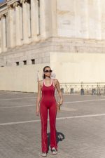 Open-back Red Jumpsuit - Image 6