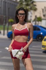 Halo Red Shorts Set