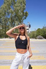 LA Ribbed Black Top - Image 2