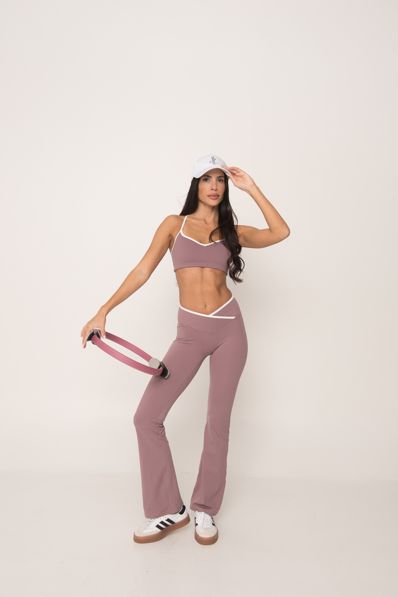 IMG_0070 Flame Dusty Mauve Flared Legging - Image 1