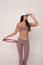 Flame Dusty Mauve Flared Legging - Image 4