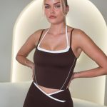 StripeFlow Brown Bra