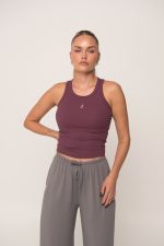 Ribbed Go-To Mauve Top
