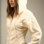 LA Crop Zip Hoodie Butter Yellow