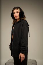 Halo Zip Hoodie Jacket Black - Image 2