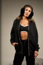Halo Zip Hoodie Jacket Black - Image 3