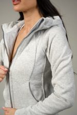 Lounge Grey Hoodie Jacket - Image 2