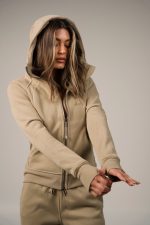 Lounge Latte Olive Hoodie Jacket - Image 3