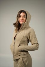 Lounge Latte Olive Hoodie Jacket