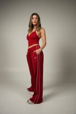 Side Line Burgundy Joggers
