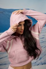 Icon Crop Hoodie Pink - Image 2