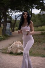 Luna Baby Pink Flared Legging