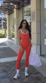 Selena Red Jumpsuit - Image 2