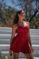 Elite Wine Red Tennis Dress - Image 2