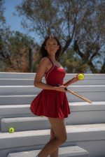 Elite Wine Red Tennis Dress - Image 3