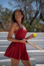 Elite Wine Red Tennis Dress - Image 4