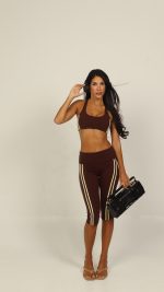 Milan Brown Capri Legging - Image 7