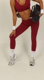 Flow Burgundy Legging - Image 7
