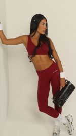 Flow Burgundy Legging - Image 10