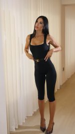 Celine Black Capri Jumpsuit - Image 2